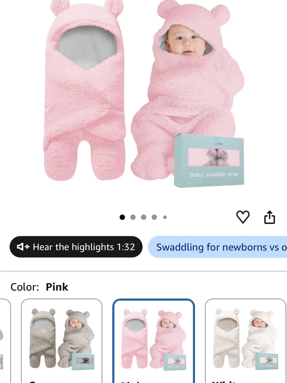 Baby Swaddle Blanket | Ultra-Soft Plush Essential for Infants 0-6 Months |